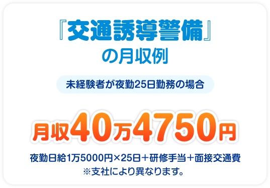 交通誘導警備月収37万9750円